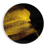 Yellow Abstract Glass Wall Art.